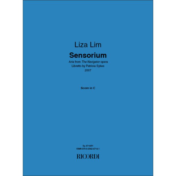 Sensorium : Aria from The Navigator opera - Libretto by Patricia Sykes