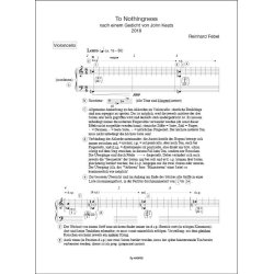 To Nothingness : aus dem Zyklus Bright Star nach John Keats - f&uuml;r Sopran, Violoncello und Klavier