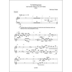 To Nothingness : aus dem Zyklus Bright Star nach John Keats - f&uuml;r Sopran, Violoncello und Klavier