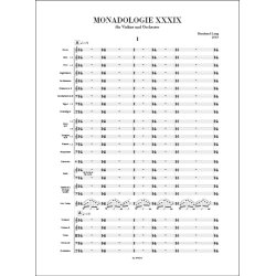 Monadologie XXXIX : f&uuml;r Violine und Orchester