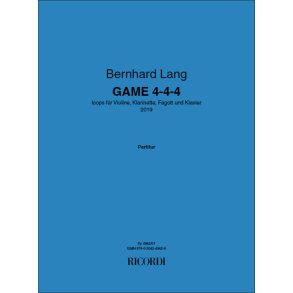 Game 4-4-4 : loops für Violine, Klarinette, Fagott und Klavier