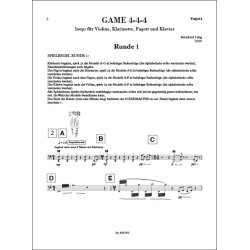 Game 4-4-4 : loops f&uuml;r Violine, Klarinette, Fagott und Klavier