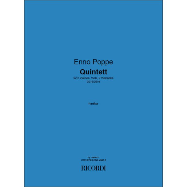 Quintett : f&uuml;r 2 Violinen, Viola, 2 Violoncelli