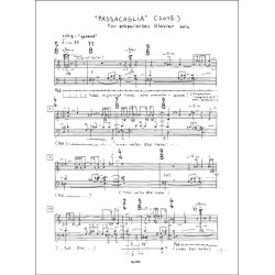 Passacaglia : f&uuml;r pr&auml;pariertes Klavier solo