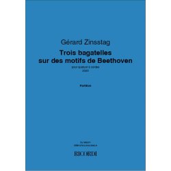 Trois bagatelles sur des motifs de Beethoven : pour quatuor &agrave; cordes