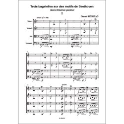 Trois bagatelles sur des motifs de Beethoven : pour quatuor &agrave; cordes