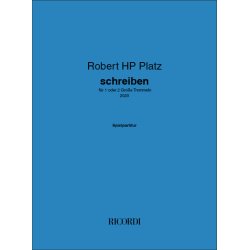 schreiben : f&uuml;r 1 oder 2 Gro&szlig;e Trommeln