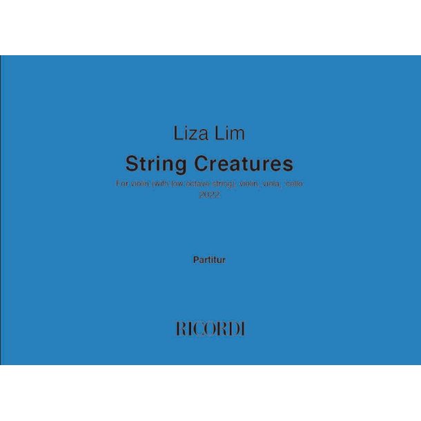String Creatures : for violin (with low octave string), violin, viola, cello (2022)