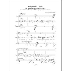 wegen der Leere : f&uuml;r Sopran, Fl&ouml;te und Gitarre