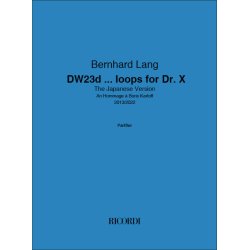 DW23c... loops for Dr. X : The Japanese Version - An Hommage &agrave; Boris Karloff