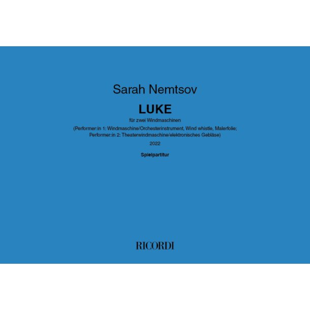 Luke : f&uuml;r zwei Windmaschinen