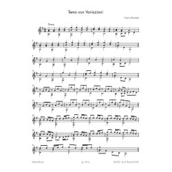 Tema con Variazioni f&uuml;r Gitarre solo