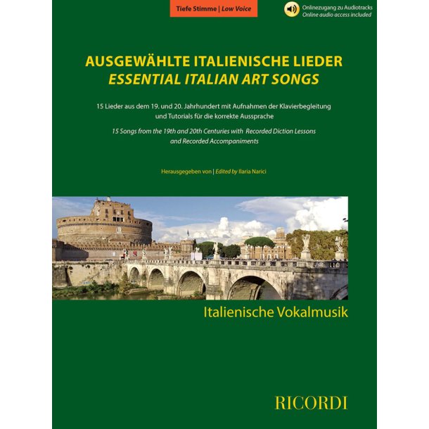 Ausgew&auml;hlte italienische Lieder (Low Voice) : herausgegeben von Ilaria Narici