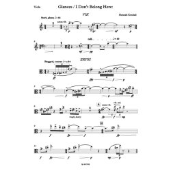 Glances / I Don't Belong Here : for string quartet (2019)