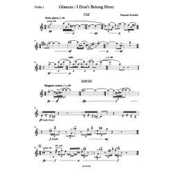 Glances / I Don't Belong Here : for string quartet (2019)
