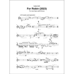 For Robin : For Solo Flute (with B-foot)