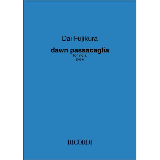 Dawn passacaglia : for viola
