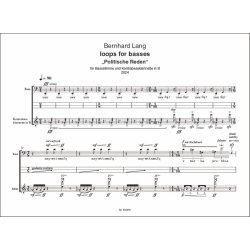Loops for basses "Politische Reden" : f&uuml;r Bassstimme und Kontrabassklarinette in B (2024)