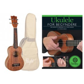 Ukulele deluxe begynder pakketilbud (Sopran Ukulele)