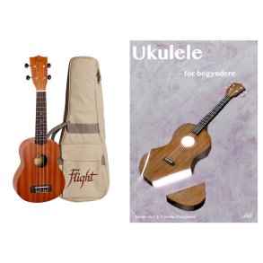 Ukulele begynder pakketilbud (Sopran Ukulele NUS310) + dansk bog og taske