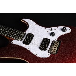 JS500 Electric Guitar Jet Guitars - Red Sparkle : Ebony Fretboard