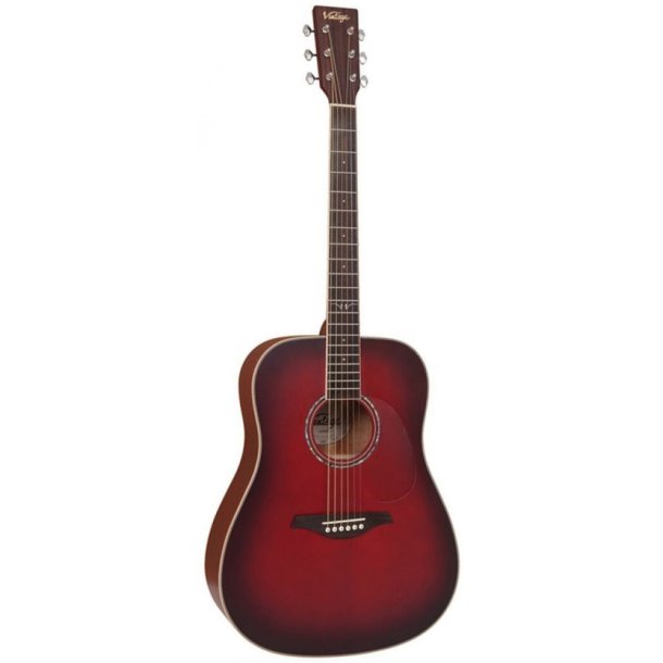 Acoustic Guitar Satin Burgundy Burst