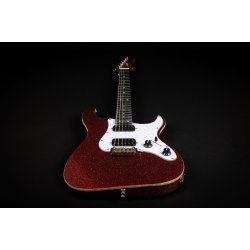 JS500 Electric Guitar Jet Guitars - Red Sparkle : Ebony Fretboard