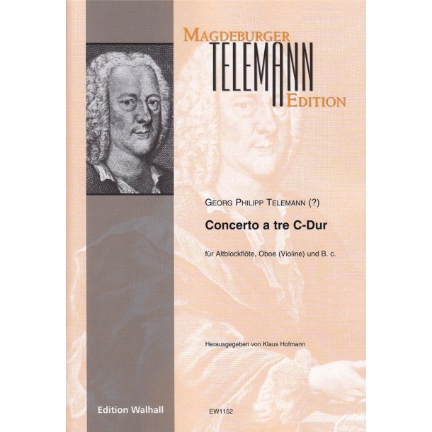 Concerto a tre C-Dur : f&uuml;r Altblockfl&ouml;te, Oboe (Violine) und B.C.