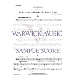 40 Progressive Melodic Studies for Brass