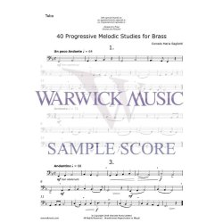 40 Progressive Melodic Studies for Brass