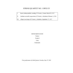 String Quartet no. 1 Op. 33