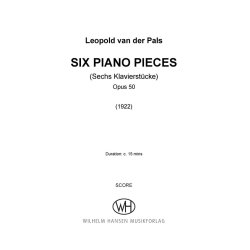 Six Piano Pieces, Op. 50