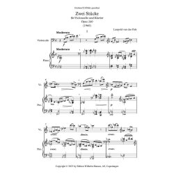 Two pieces for cello and piano, Op. 240