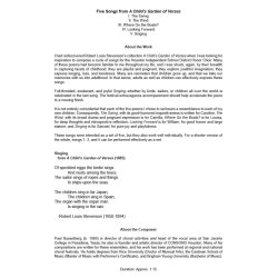 Singing : From A Child's Garden Of Verses