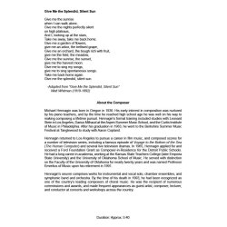 Sunrise : From Give Me The Splendid Silent Sun