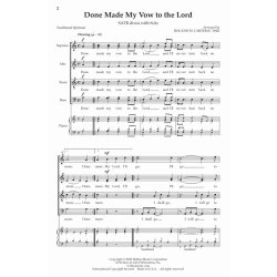 Done Made My Vow to the Lord : Traditional Spiritual