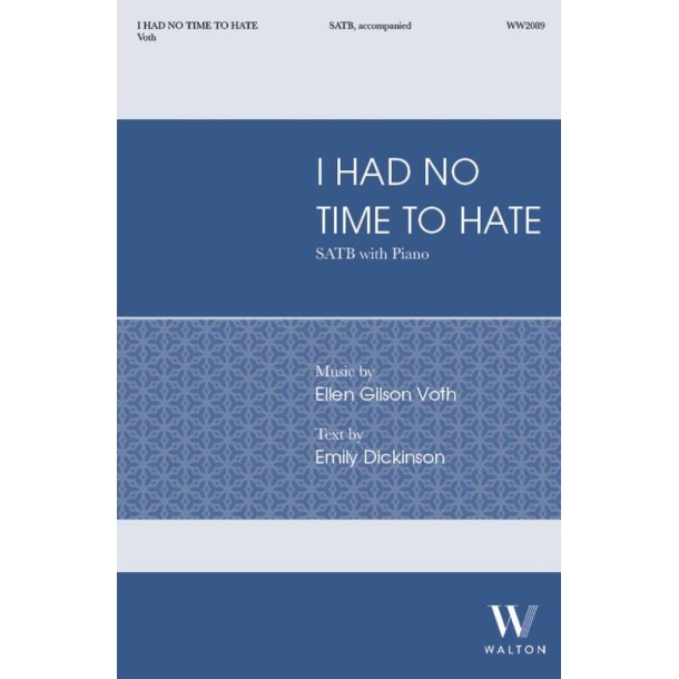 I had no time to hate