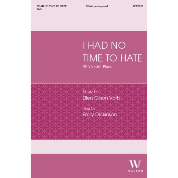 I had no time to hate