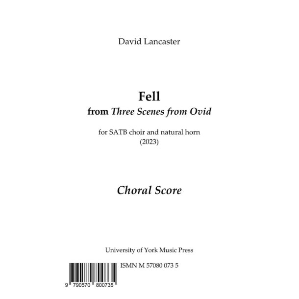 Fell (from Three Scenes from Ovid)