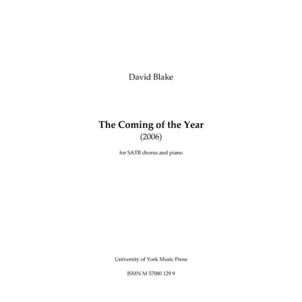 The Coming of the Year