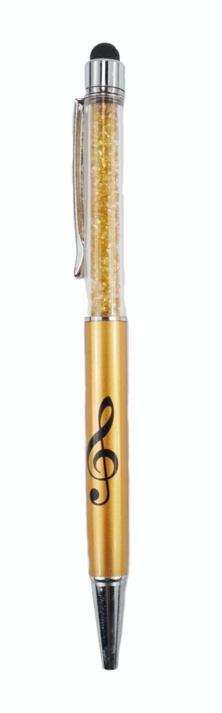 Stylus Pen med G-nøgle rød/guld/krystal
