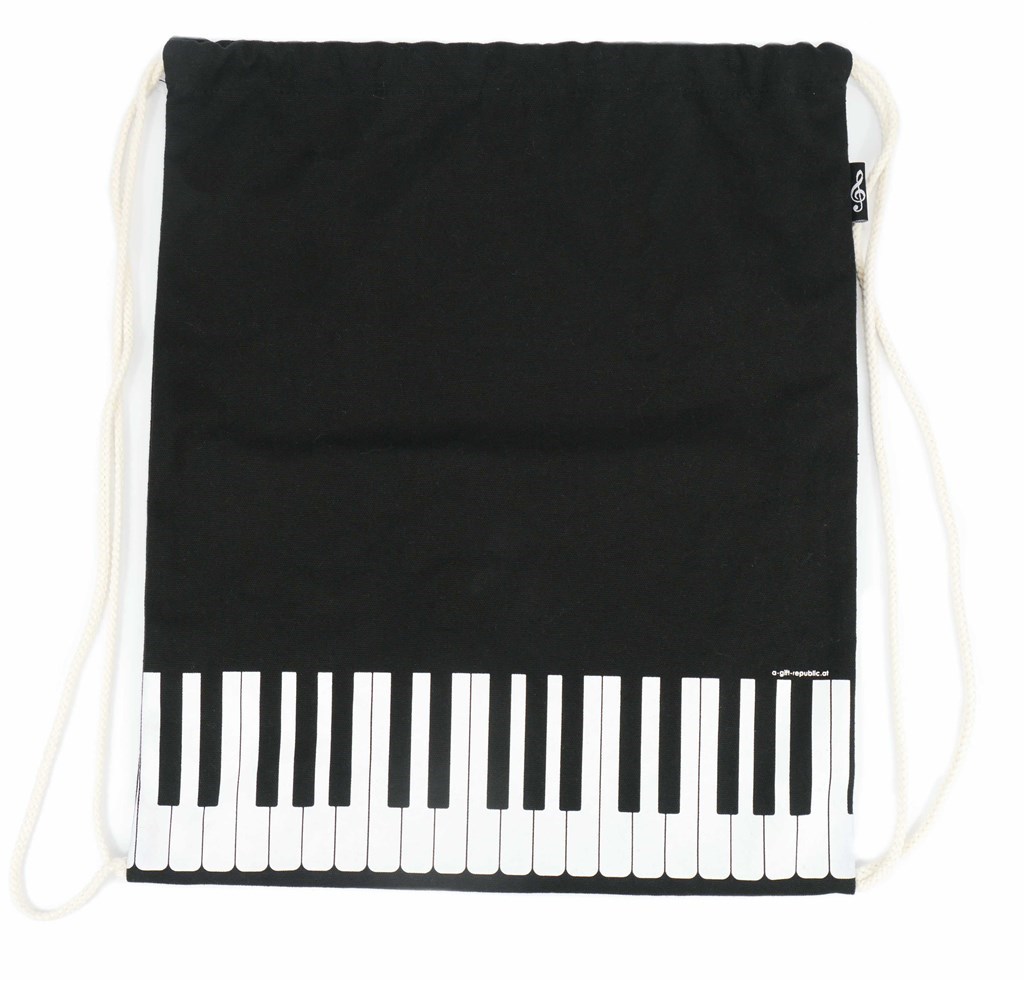 Drawstring bag keys black : (printed on both sides) 37*44 cm H