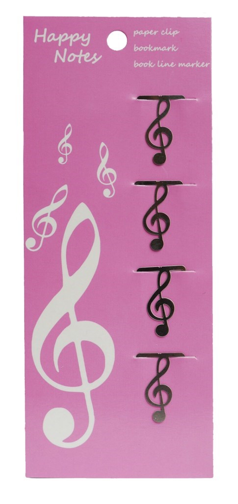 Clip g-clef 4 pcs : stainless steel 15*23 mm