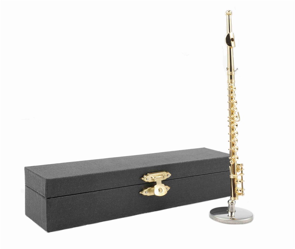 Flute with stand & gift case : 13.50cm (1/6) gold plated