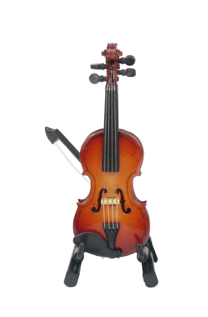 Violin with arc with stand & gift case : 8 cm