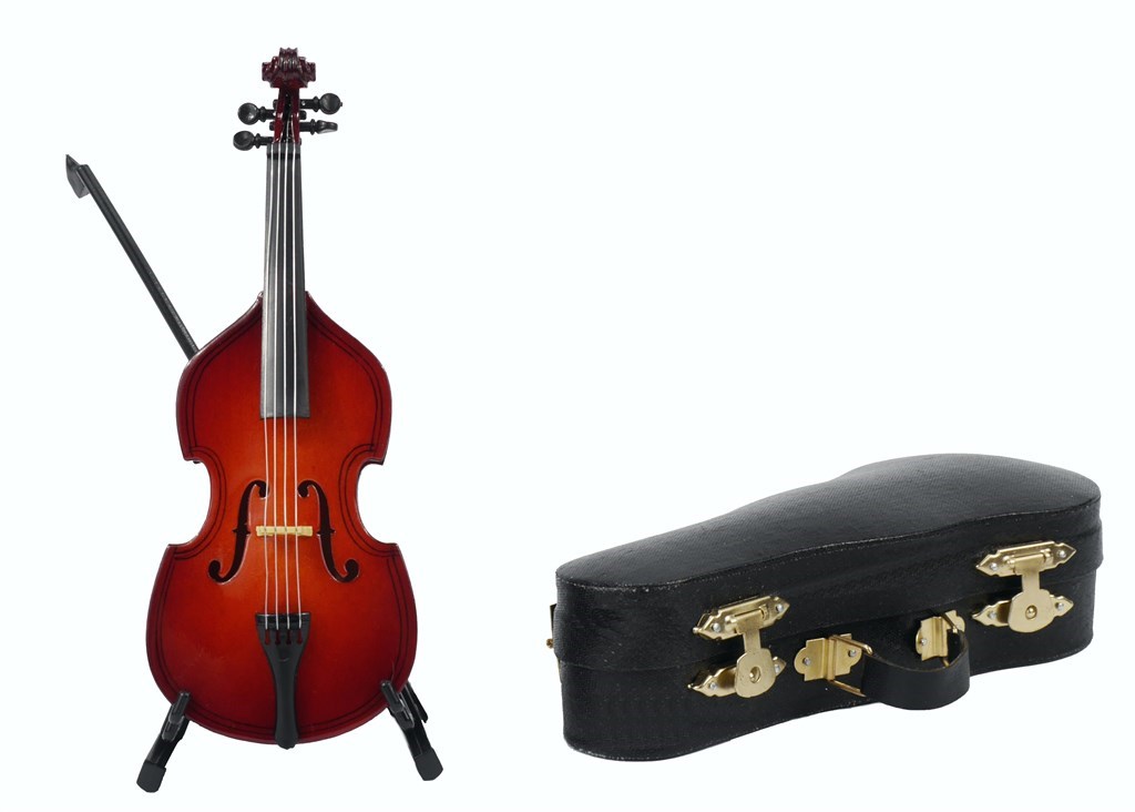 Double bass with arc with stand&gift case : (double bass=14 cm)