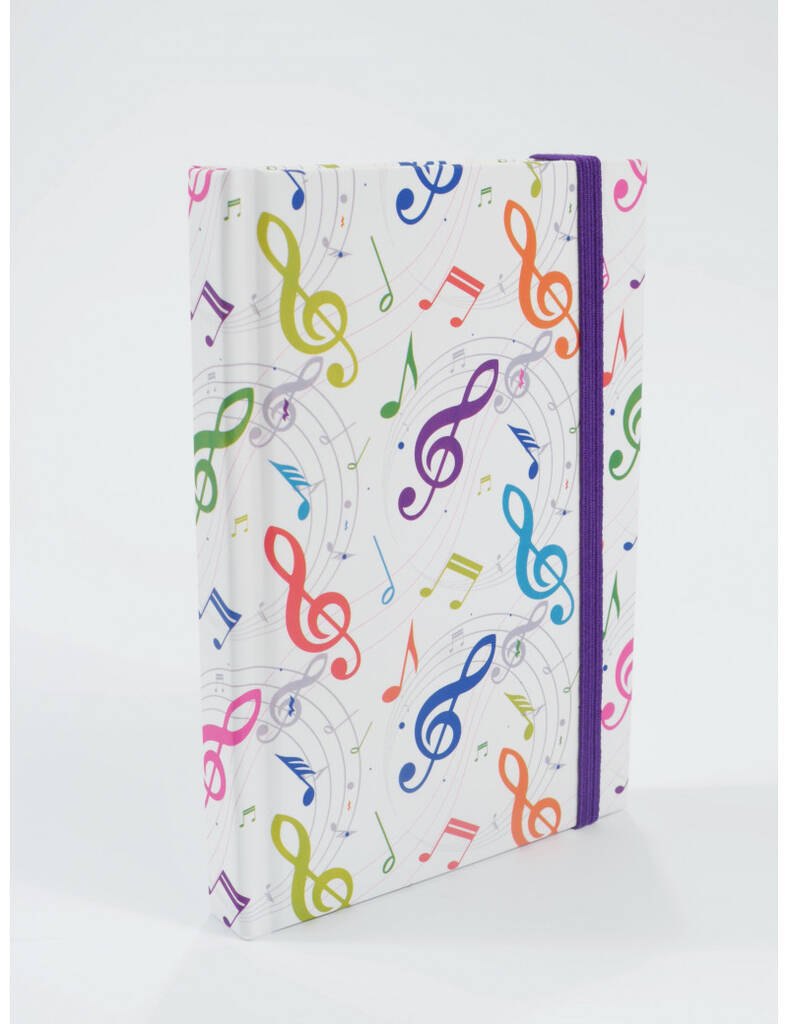 Notebook g-clef colourful A6 : 96 sheets (192 pages)