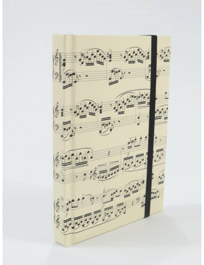 Notebook sheet music creme A6 : 96 sheets (192 pages)