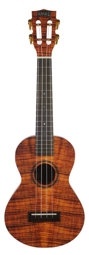 Mahalo Artist Elite Series Concert Ukulele - Photo Flame Koa : w/bag