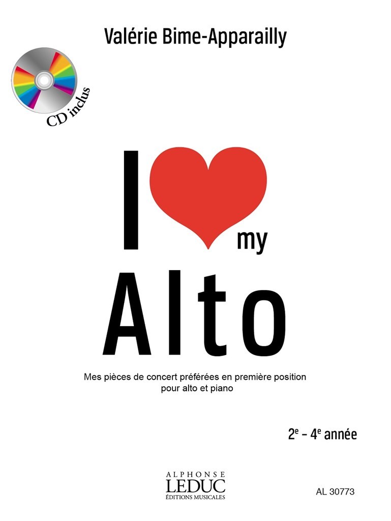 I Love my Alto : titles selected by Valérie Bime-Apparailly
